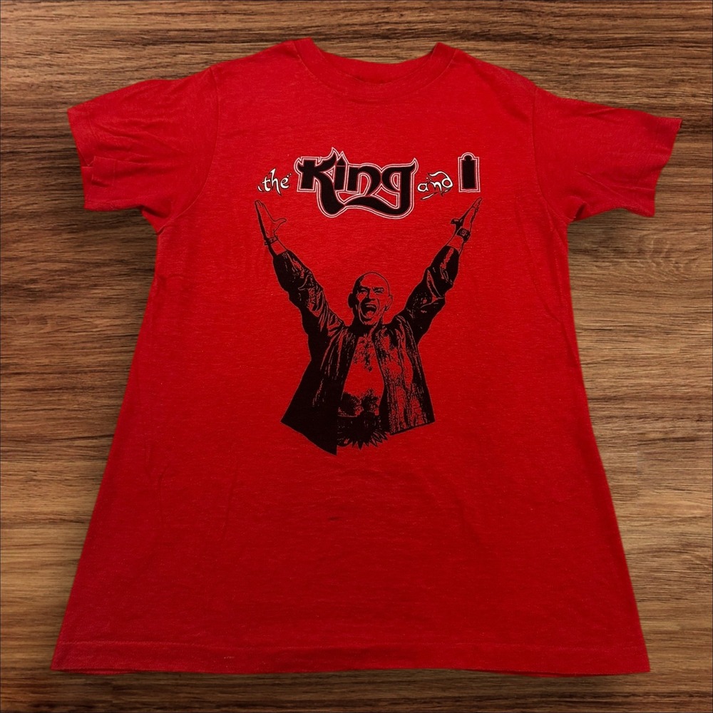 Vintage Hanes The King and I T-Shirt Vintage Graphic Tee Red Cotton‎ Small
